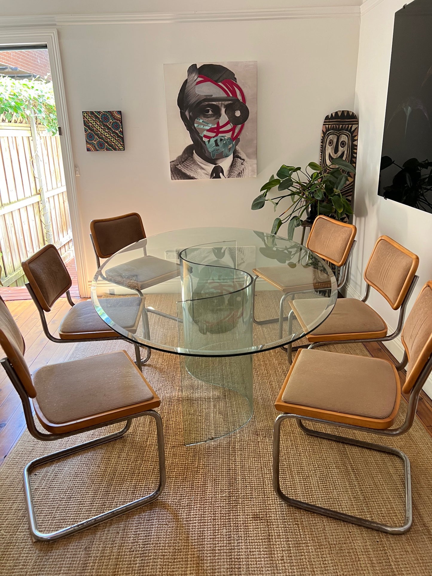 Glass Wave Dining Table