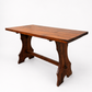 Vintage Brutalist Solid Timber Dining Setting with Four Chairs