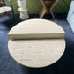 Split Level Half Moon Travertine Table