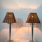 Pair of Vintage Chrome & Rattan Table Lamps