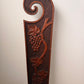 Antique Carved Oak Spinning Chair with Grapevine Detail
