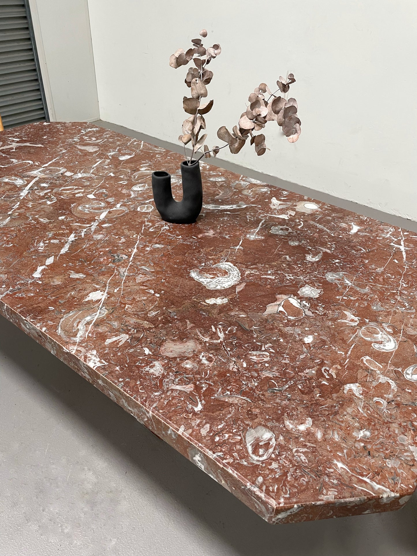 Rosso Bilbao Marble Dining Table
