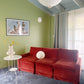 Burnt Orange Vintage Velvet Sofa