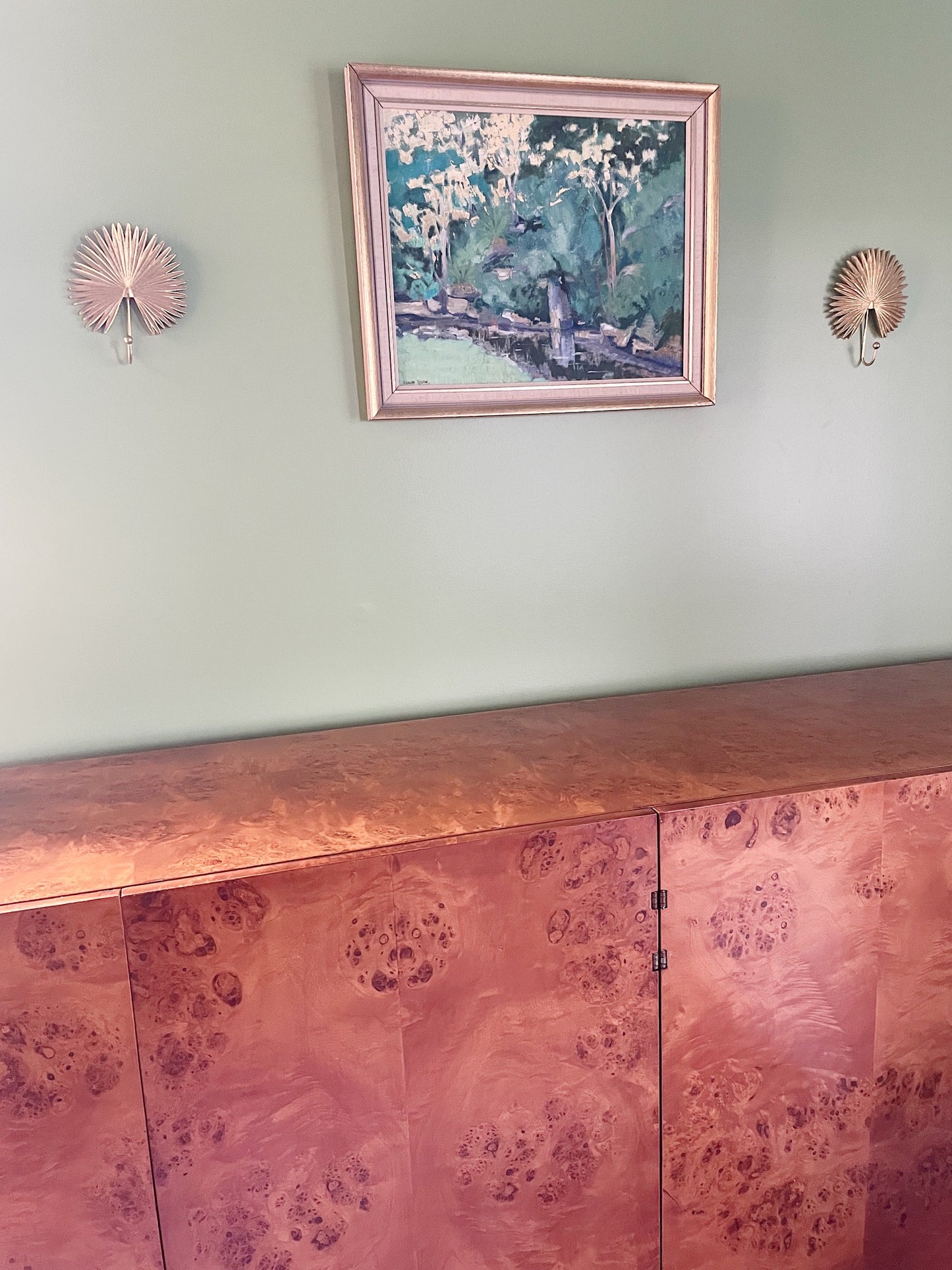 Vintage Burl Sideboard
