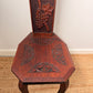 Antique Carved Oak Spinning Chair with Grapevine Detail