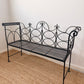 French Ornate Vintage Wrought Iron Bench