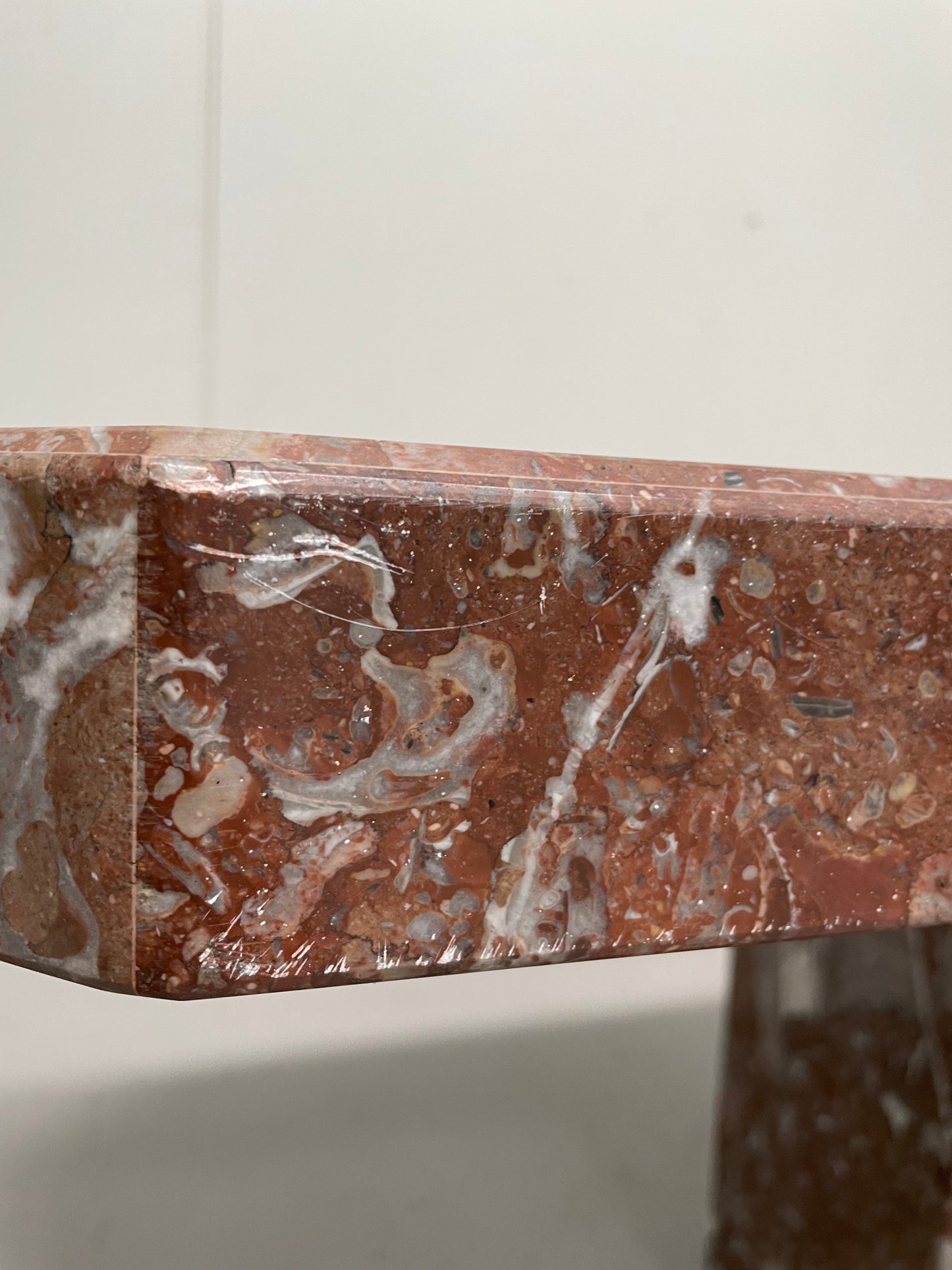 Rosso Bilbao Marble Dining Table