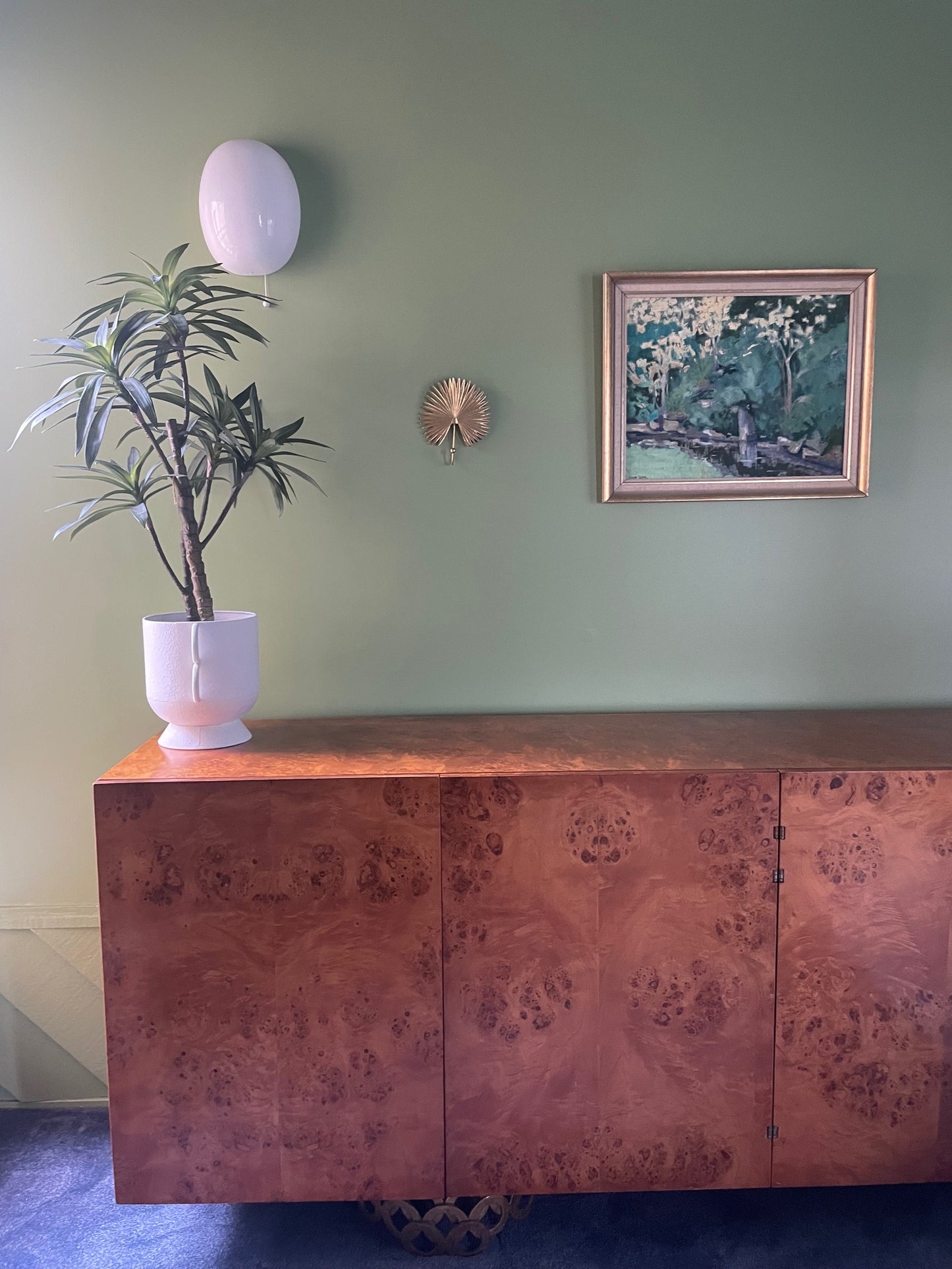 Vintage Burl Sideboard