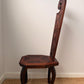 Antique Carved Oak Spinning Chair with Grapevine Detail