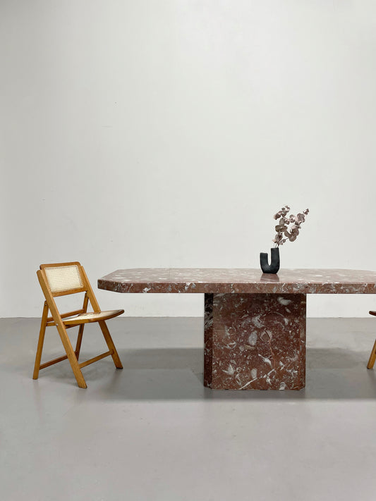 Rosso Bilbao Marble Dining Table