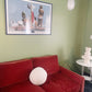 Burnt Orange Vintage Velvet Sofa
