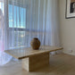- Vintage Unfilled Travertine Coffee Table