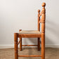 Set of Six Vintage Timber Rush Ladderback Dining Chairs