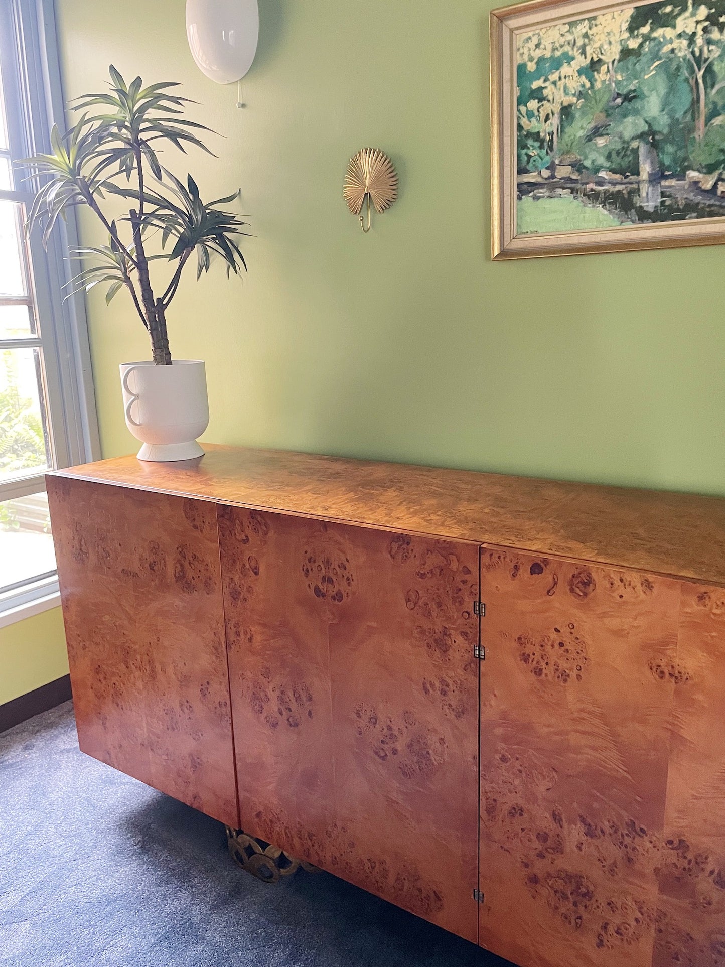 Vintage Burl Sideboard