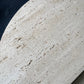 Split Level Half Moon Travertine Table