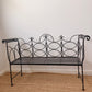 French Ornate Vintage Wrought Iron Bench