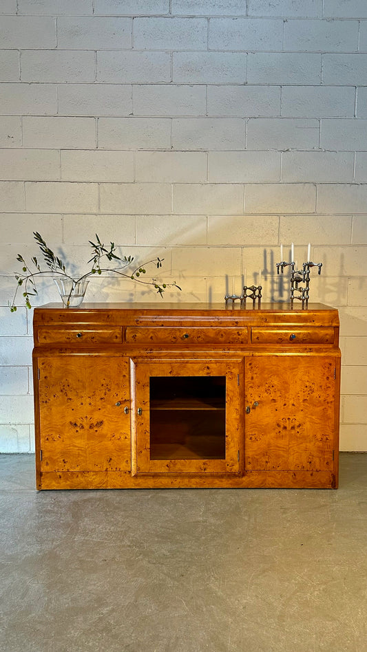 Mid Century Burlwood Sideboard