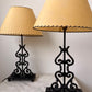 Pair of Vintage Sculptural Steel Table Lamps