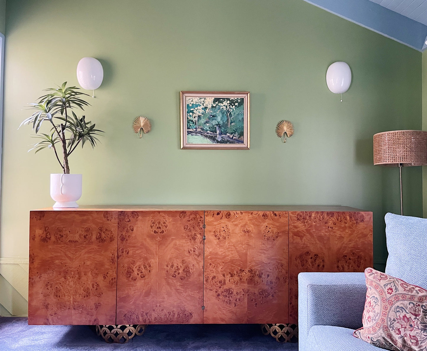 Vintage Burl Sideboard