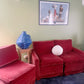 Burnt Orange Vintage Velvet Sofa