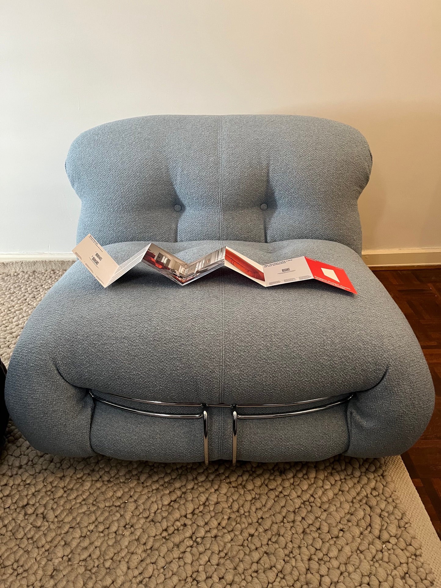 Authentic Cassina Italy Soriana Lounge Chair