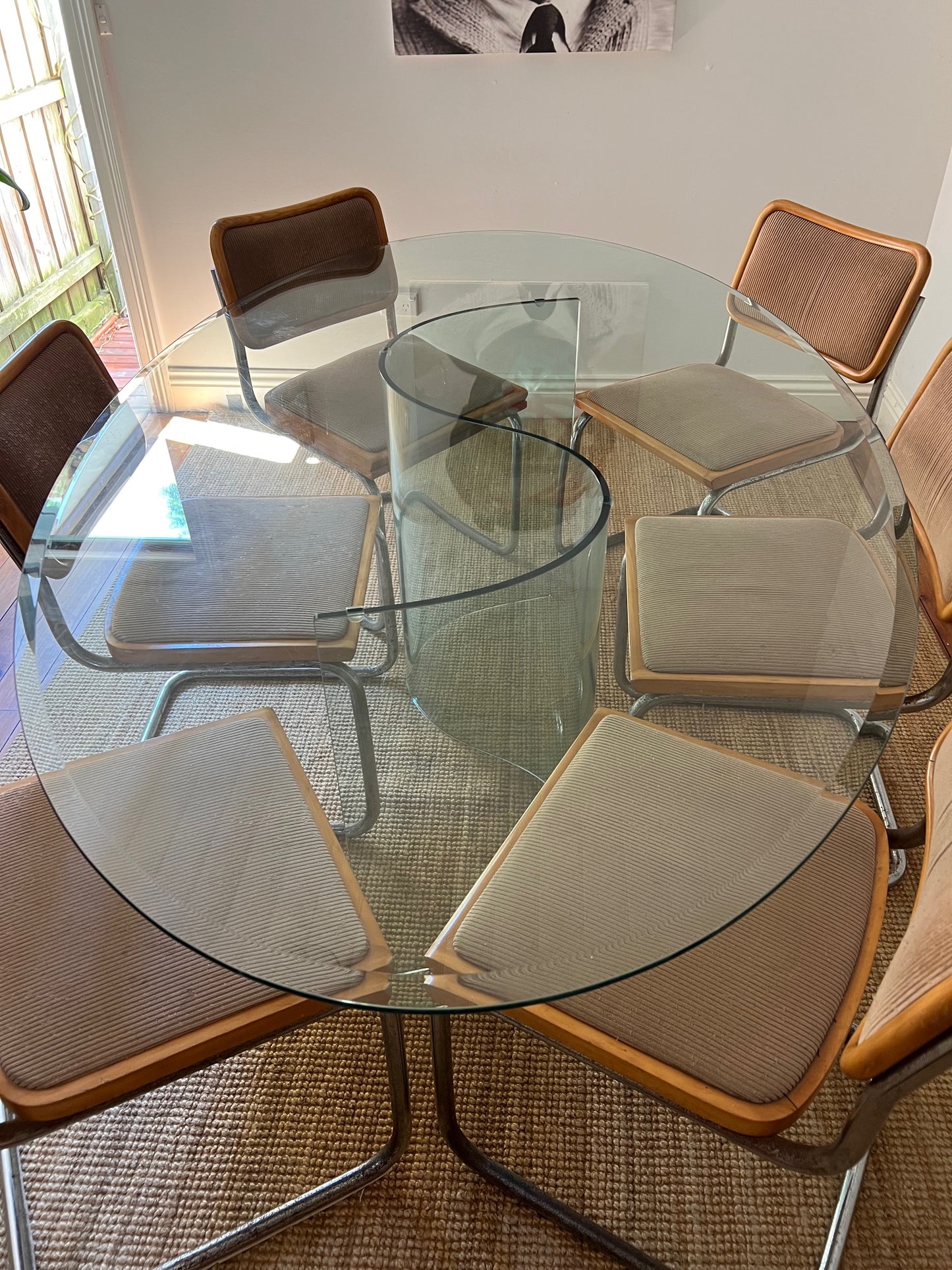 Glass Wave Dining Table
