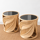 Extra Large Vintage Rattan Palm Side Tables - Two Available