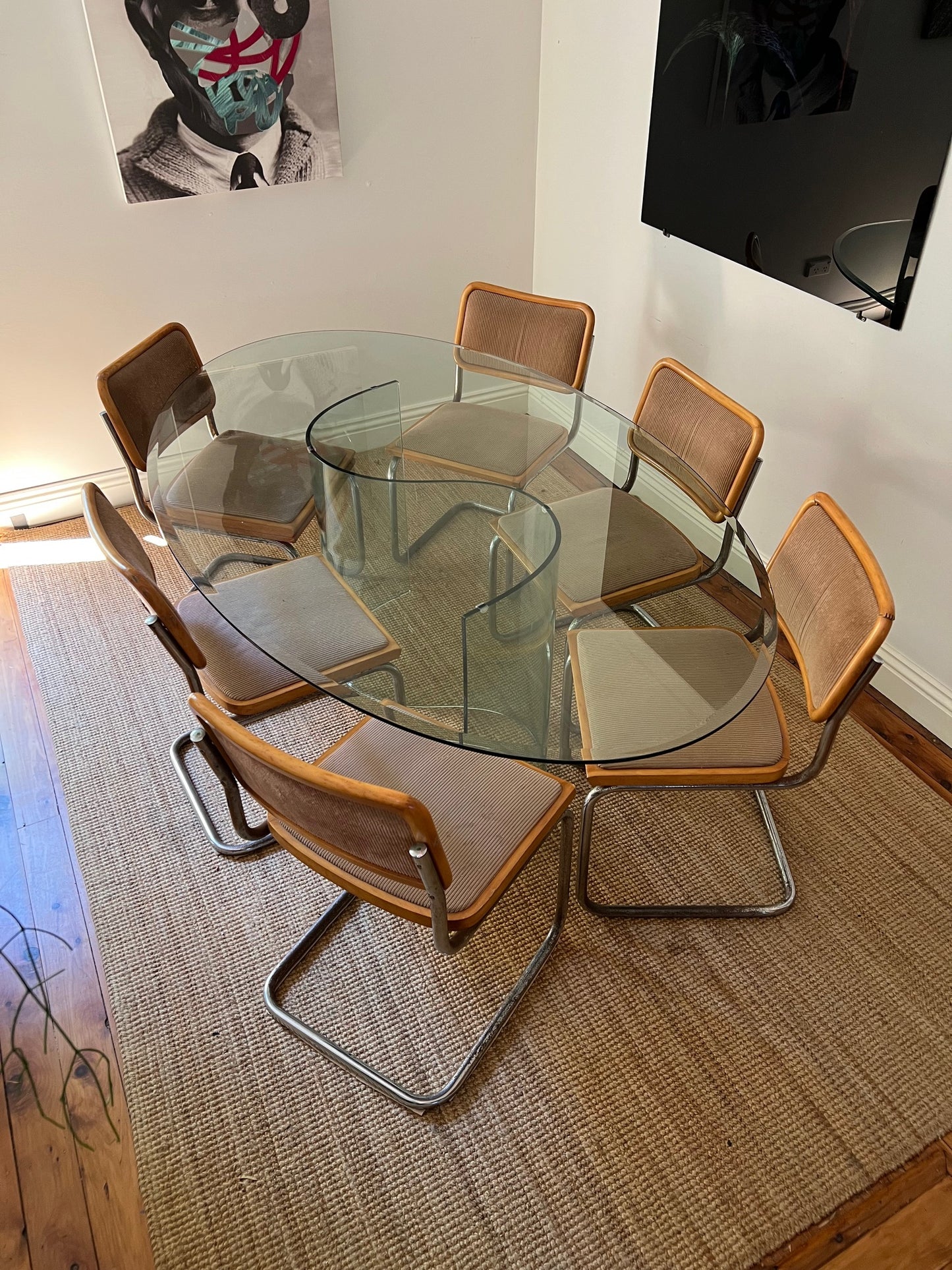 Glass Wave Dining Table