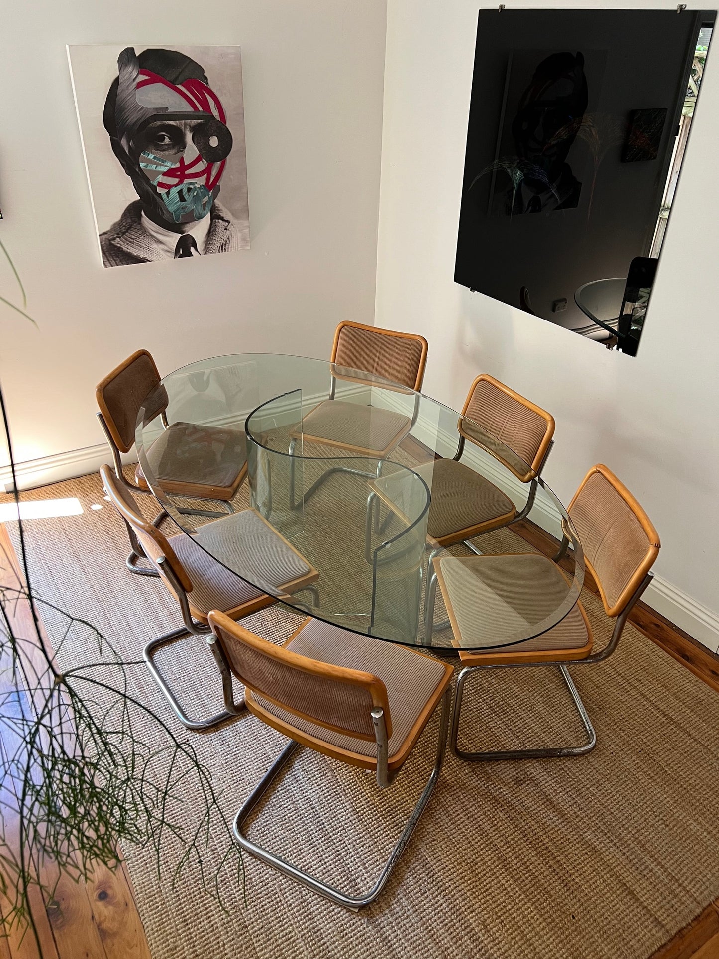 Glass Wave Dining Table