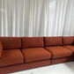 - Restored Bespoke Rust Boucle Modular Sofa and Armchair Set