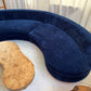 Bespoke Navy Velvet Curved Modular Sofa