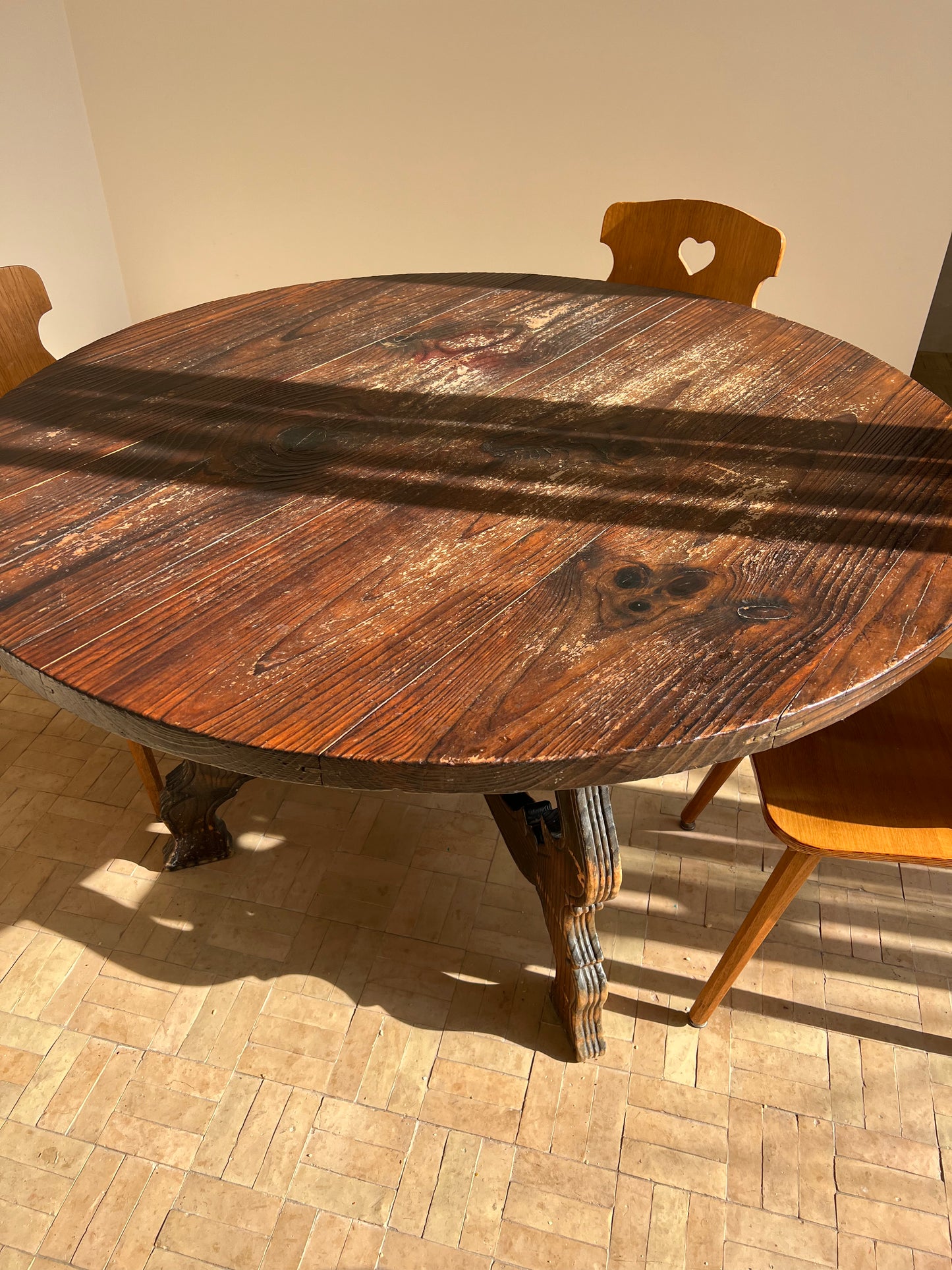 Vintage Spanish Round Dining Table