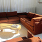 - Restored Bespoke Rust Boucle Modular Sofa and Armchair Set