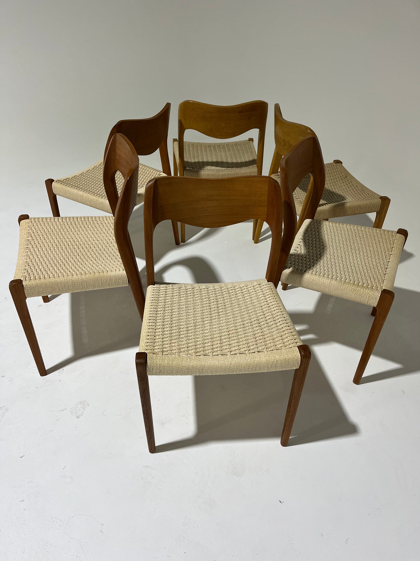 - Set of Six Danish Niels Moller #71 Dining Chairs