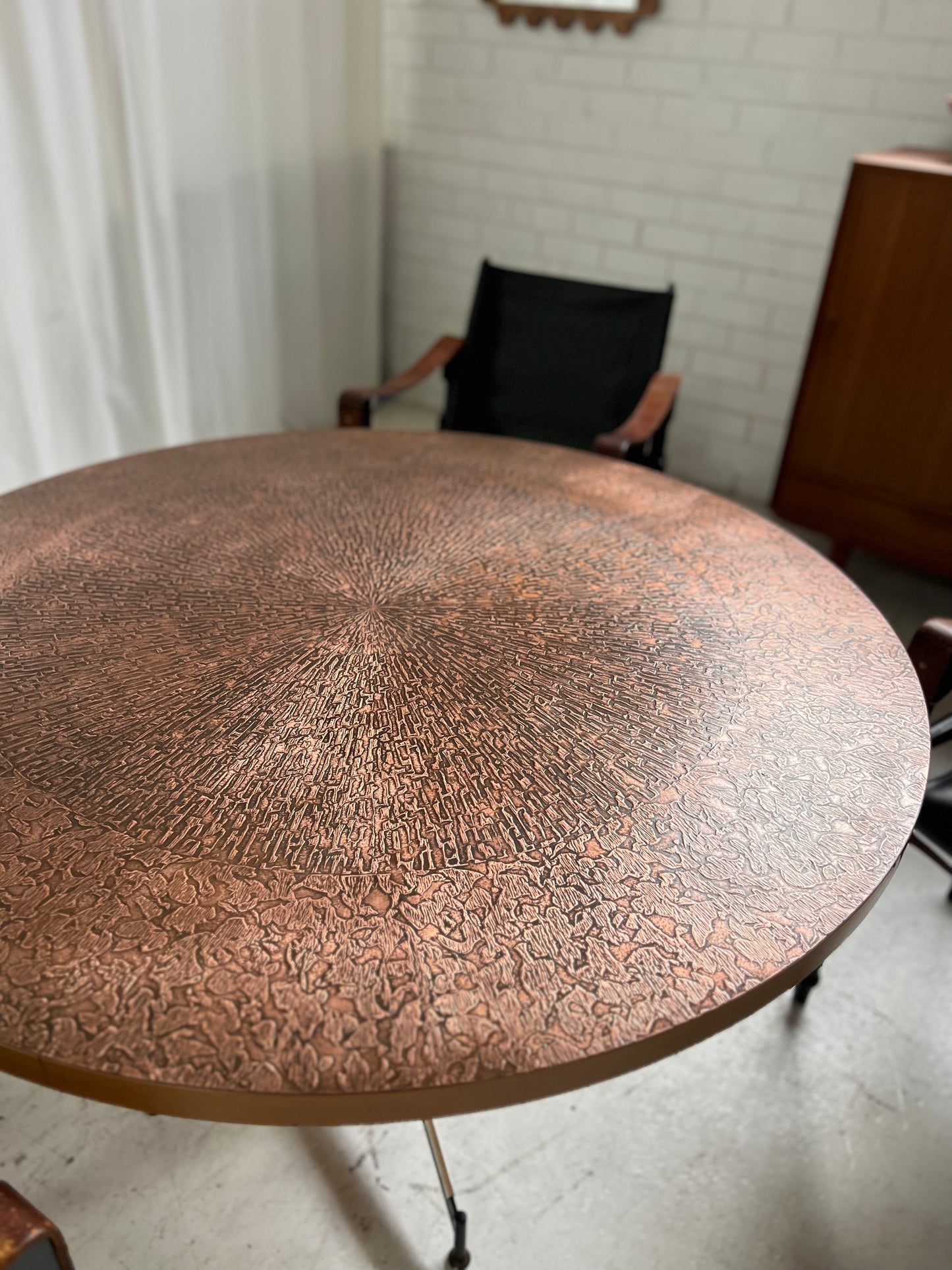 Restored Mid Century Copper Table
