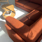 - Restored Bespoke Rust Boucle Modular Sofa and Armchair Set