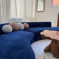 Bespoke Navy Velvet Curved Modular Sofa