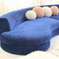 Bespoke Navy Velvet Curved Modular Sofa