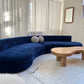 Bespoke Navy Velvet Curved Modular Sofa