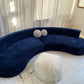 Bespoke Navy Velvet Curved Modular Sofa