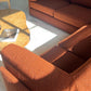 - Restored Bespoke Rust Boucle Modular Sofa and Armchair Set