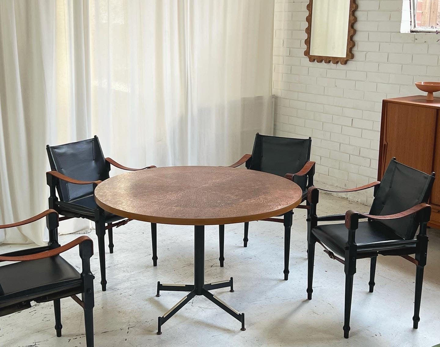 Restored Mid Century Copper Table