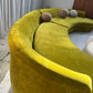 Bespoke Chartreuse Velvet Curved Modular Sofa
