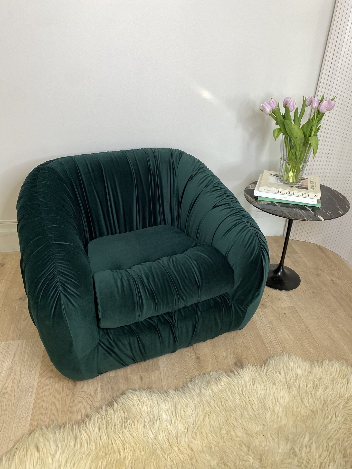 Green Flerbelle Armchairs - Two Available