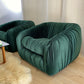 Green Flerbelle Armchairs - Two Available