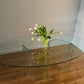 - Glass Wave Base Dining Table