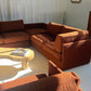 - Restored Bespoke Rust Boucle Modular Sofa and Armchair Set