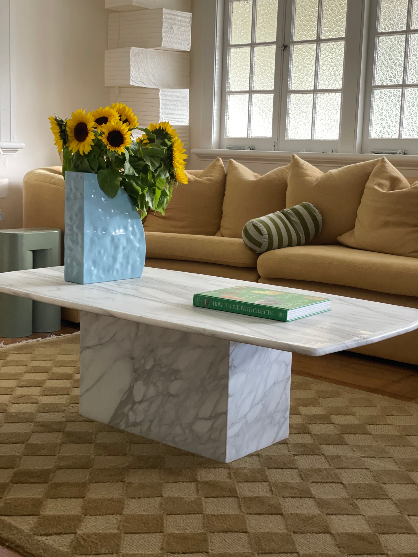 Large Callacatta White Marble Coffee Table