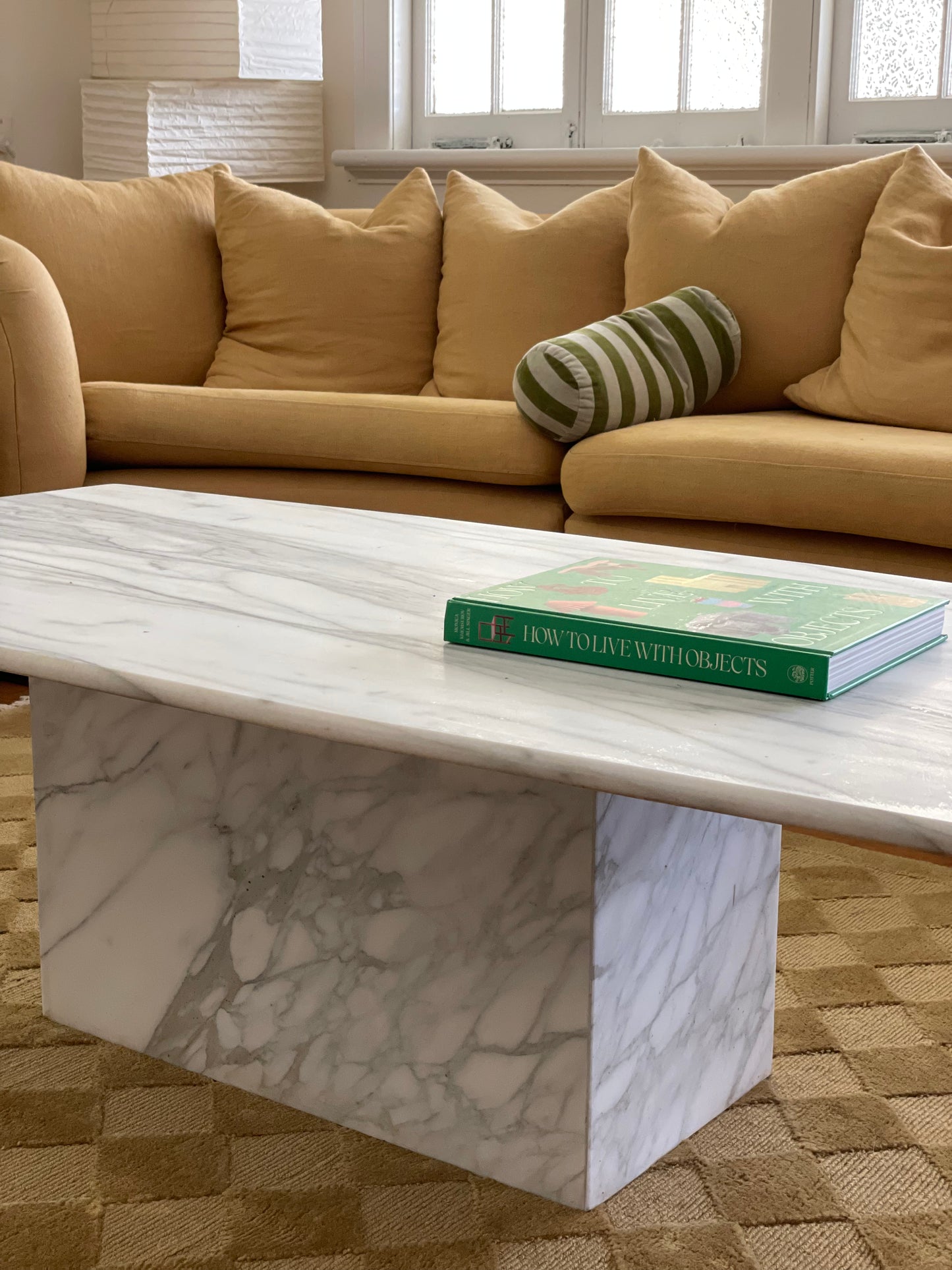 Large Callacatta White Marble Coffee Table