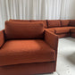 - Restored Bespoke Rust Boucle Modular Sofa and Armchair Set